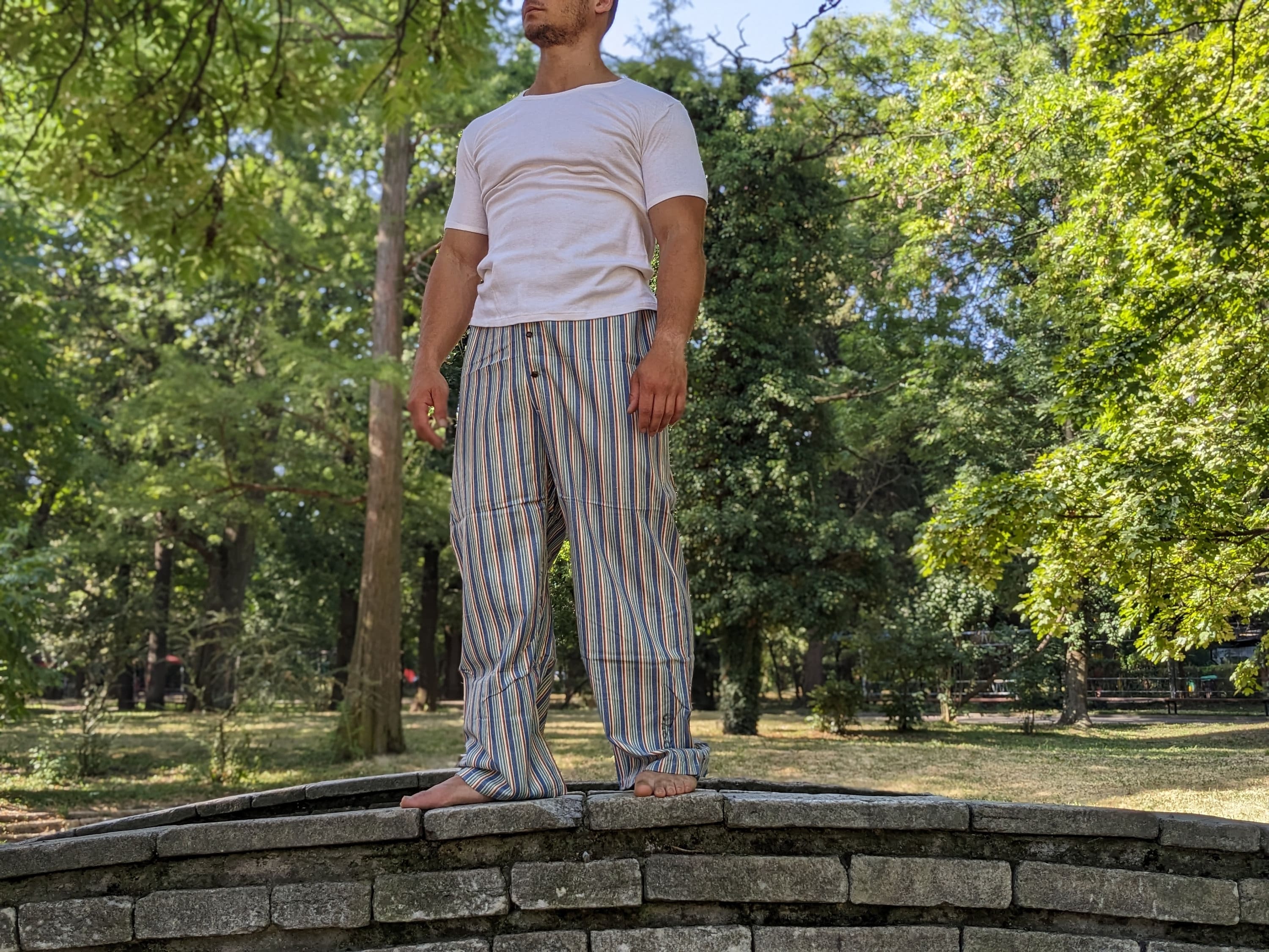 Prison Issue Pyjamas Vintage 60s French Brushed Flannel Cotton Stripe Pyjamas Pajamas ...