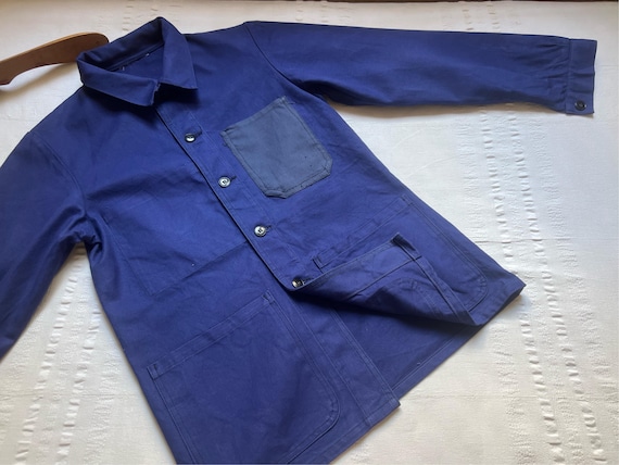 Vintage 70's French Work Jacket Medium Large Workwear Workers