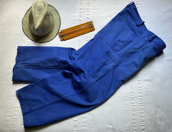 Vintage 90s Work Chore Trousers Pants W40" L26" L… - image 5