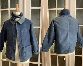Circa 30s French KID Black Chore Jacket / Made in France Circa 30s French KID Black Chore Jacket / Made in France