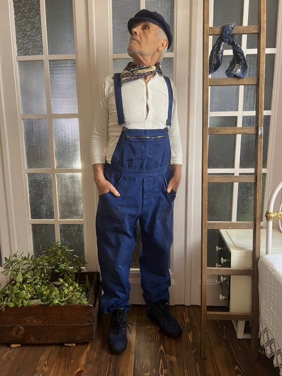 Vintage 80s Dungarees XLarge W40" L30" XL Overall… - image 9