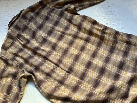 Vintage French Smock Checked Workshirt Work Shirt… - image 10