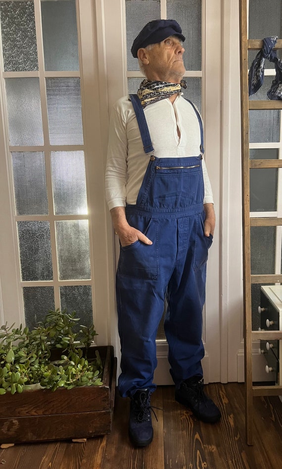 Vintage 80s Dungarees XLarge W40" L30" XL Overall… - image 8