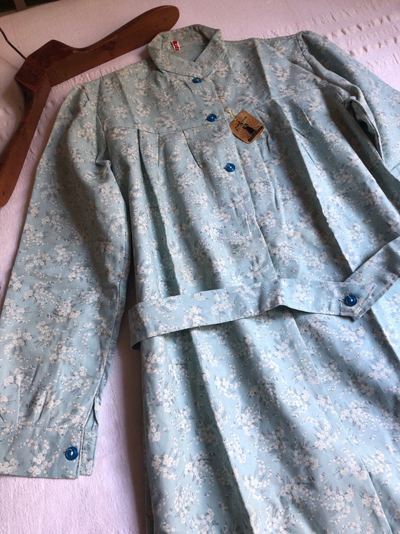 Vintage 60's French Cotton Floral Dress Pit 18 