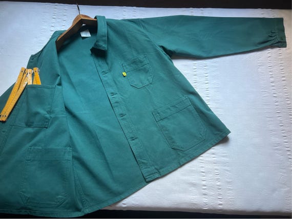 Vintage French Work Jacket XL 2XL Chore Coat Workwear Work
