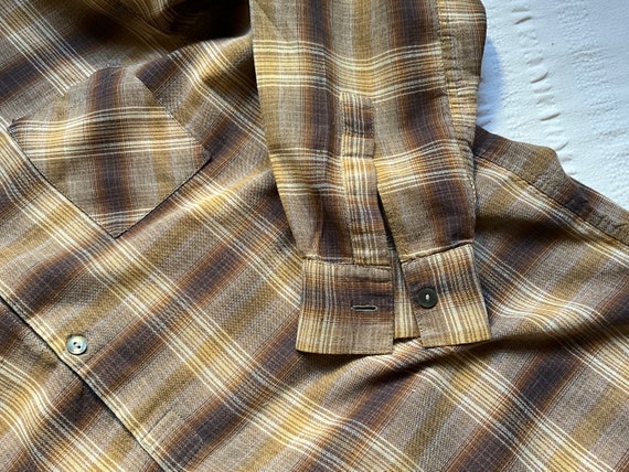 Vintage French Smock Checked Workshirt Work Shirt… - image 4