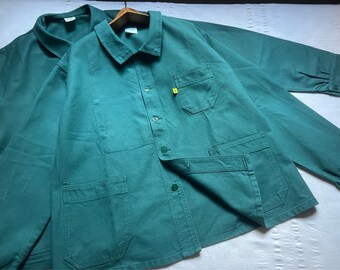Vintage French Work Jacket XL 2XL Chore Coat Workwear Work Vintage French Work Jacket XL 2XL Chore Coat Workwear Work