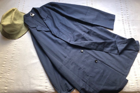 Vintage 1978 German Work Long Jacket Pit 23,5" XL… - image 6