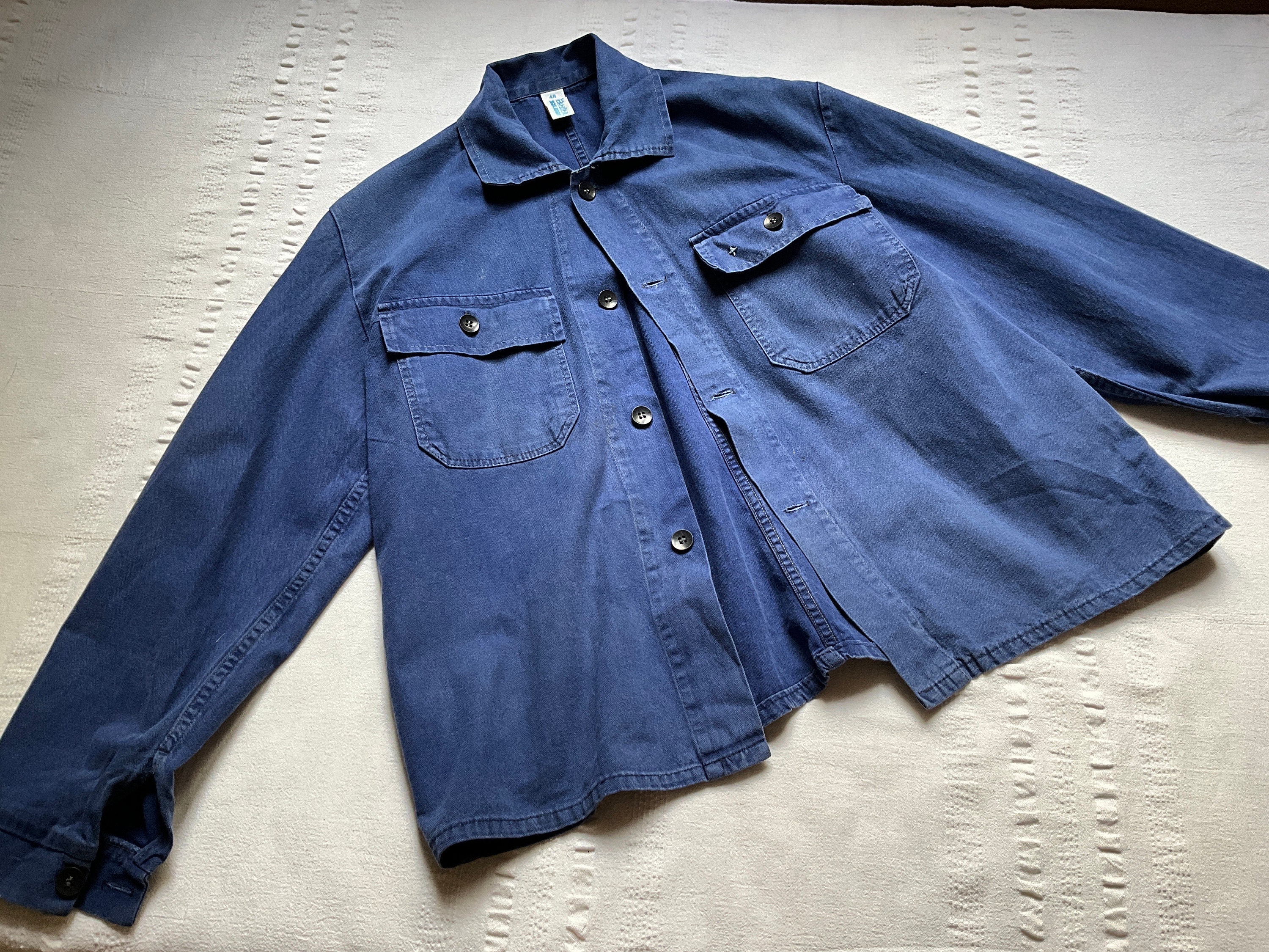 Washed Canvas Chore Jacket for Men in Green