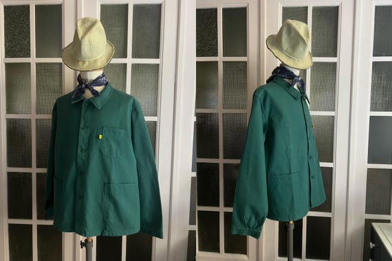 Vintage French Work Jacket XL 2XL Chore Coat Workwear Work Vintage French Work Jacket XL 2XL Chore Coat Workwear Work