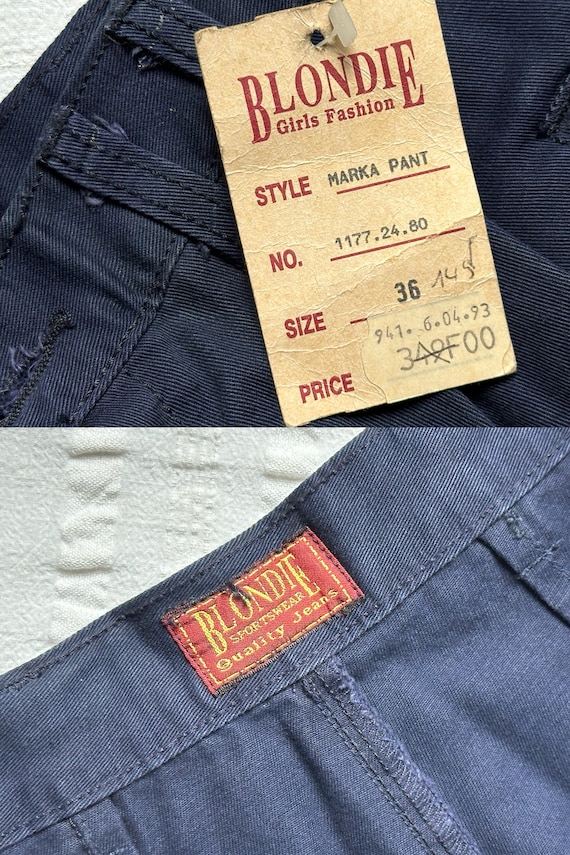 Vintage 1993 NOS French Women's Work Pants Waist … - image 2