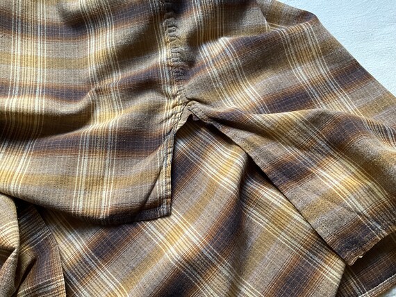 Vintage French Smock Checked Workshirt Work Shirt… - image 3