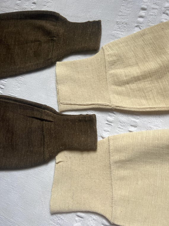 Vintage French Wool Military Underpants Long John Thermal