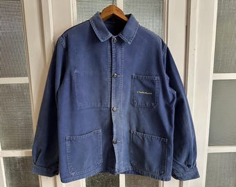 Vintage 80's HBT German Work Jacket Pit 24