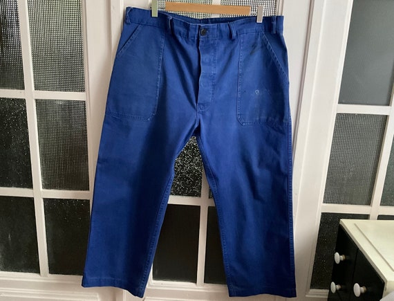 Vintage 90s Work Chore Trousers Pants W40" L26" L… - image 1
