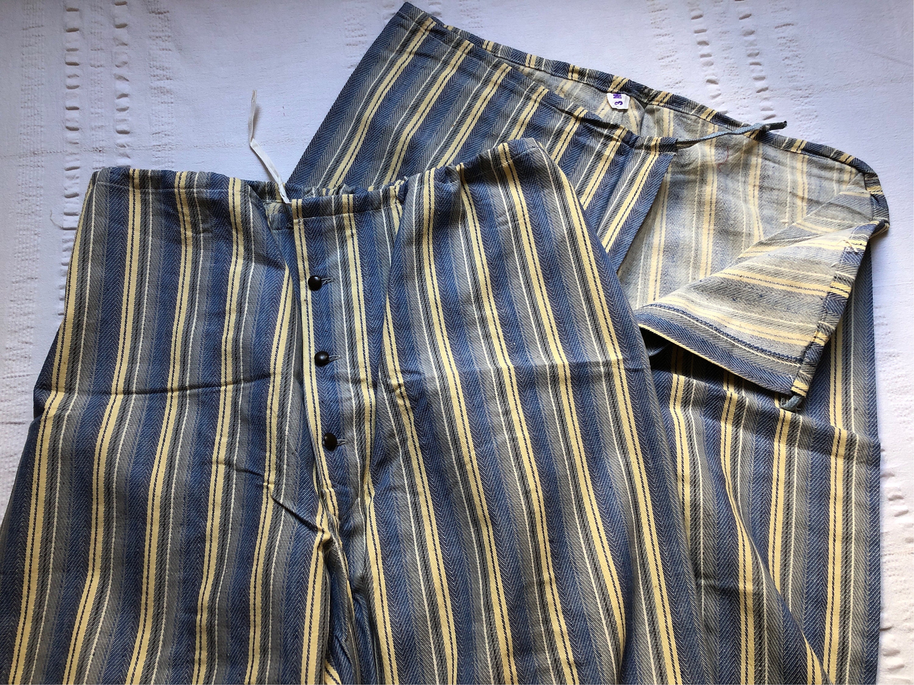 Vintage French Striped Trousers - Etsy Vintage French Striped Trousers - Etsy