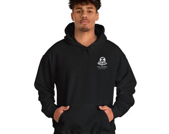 Zglassing Hoodie Sweatshirt With Lotus Logo - Bobby Z's Boat And Surfboard Building Shop, Hawaii - Unisex Heavy Blend, Men's Pullover,