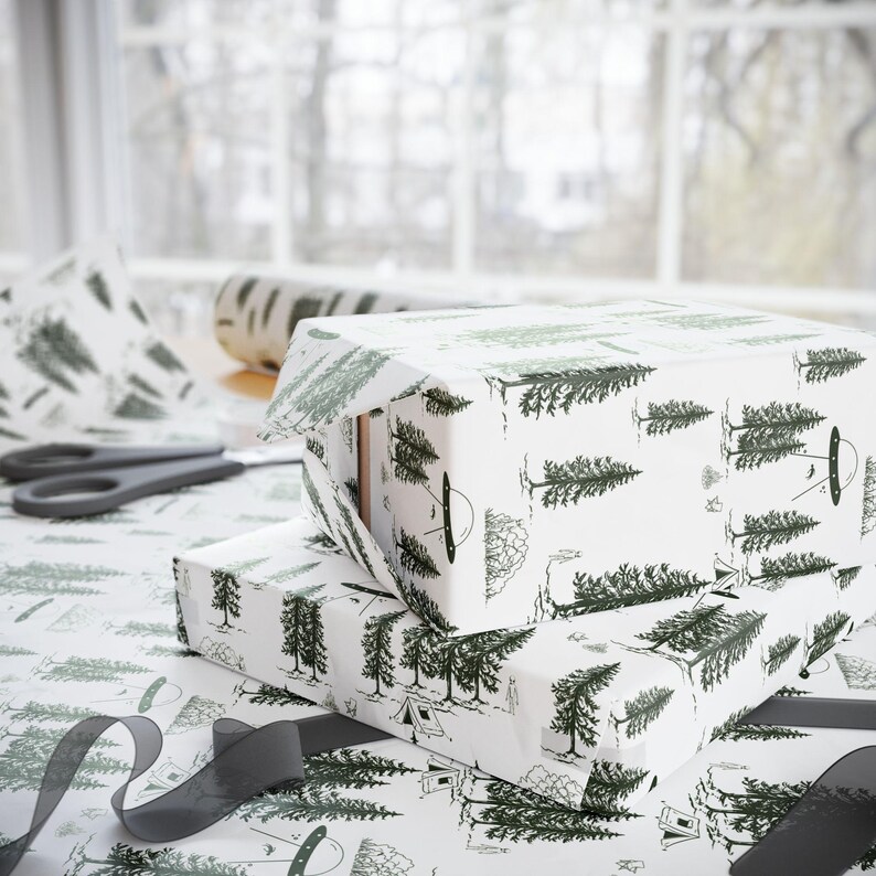 Toile Pattern "Alien Camp Scene" Wrapping Paper image 6