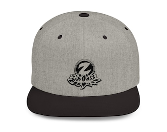 Casquette snapback plate brodée Zglassing, Casquette streetwear urbaine, Couvre-chef hip hop cool, Snapback graphique unique, Mode homme