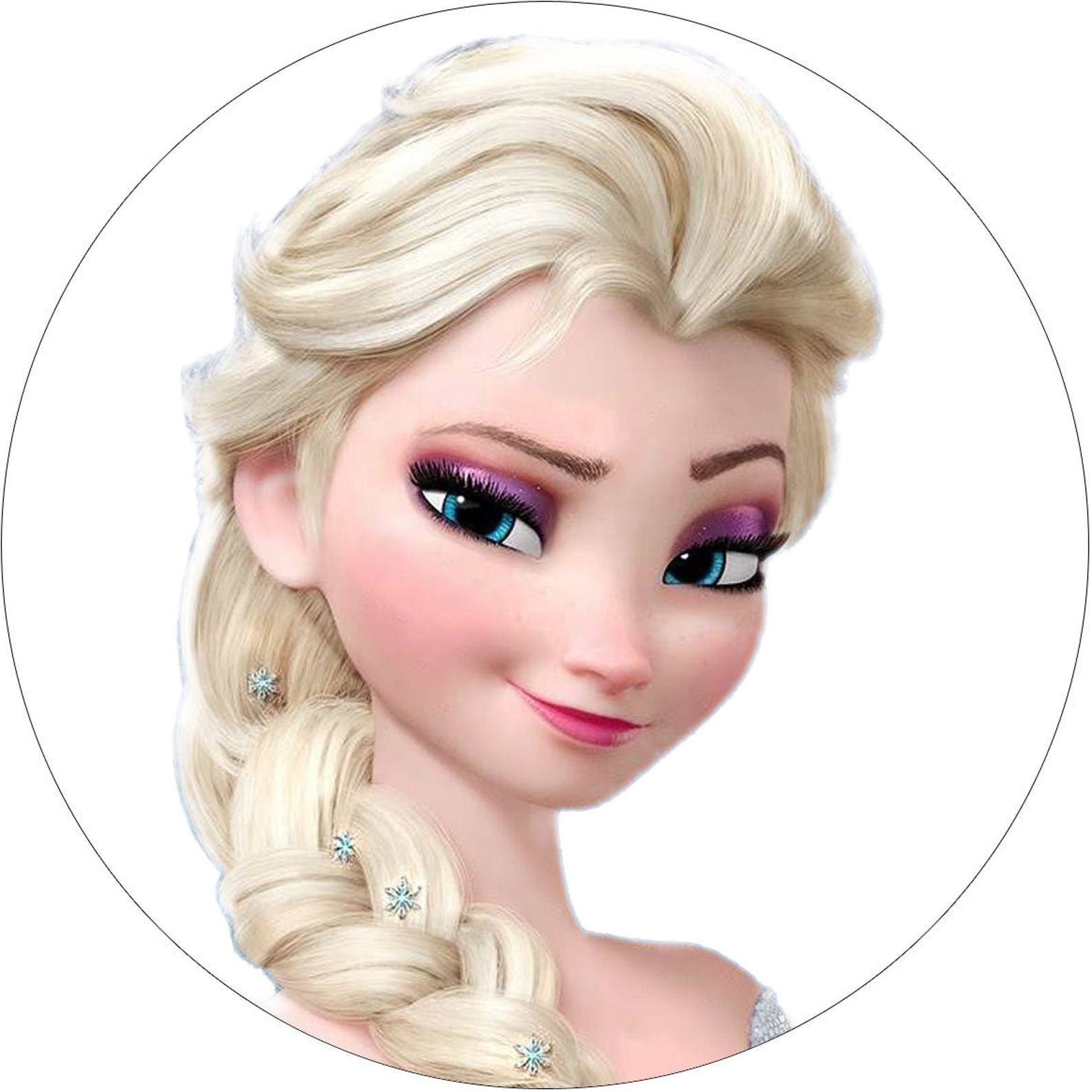 Frozen Elsa Edible Image Cake Topper Elsa 8 Inch Round Elsa Etsy Sweden