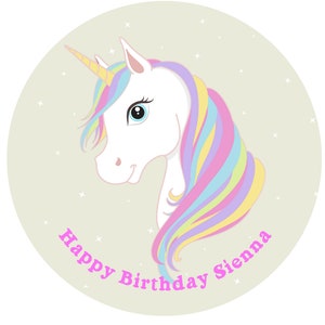 Unicorn Edible Image Icing sheet, Unicorn Cake Topper