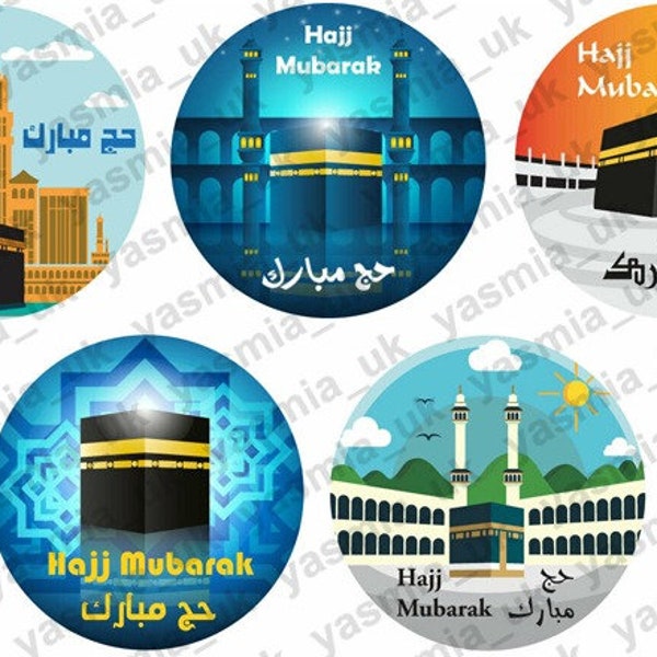 35 Hajj Mubarak Stickers Decoration Gift Pilgrimage