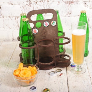 Original Father&#39;s Day Gift /  Gifts For Husband Beer Caddy 6 / Beer Bottle Carrier / Beer Lover Gift / Gifts For Brother