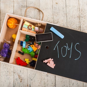 Child Chalk Board/ Kids Drawing Set / Gift Store Toys Box/ Children&#39;s Gift Set with Color Crayons