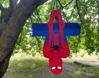 Spiderman-pinata voor kinderen: grote verjaardagsfeestdecoratie van 90 cm