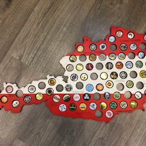 Bierdeckel Karte von Österreich / Öko Geschenk für Freund / Flaschenverschluss Halter / Österreich Karte / Bierdeckel Karte / Bier Liebhaber Geschenk