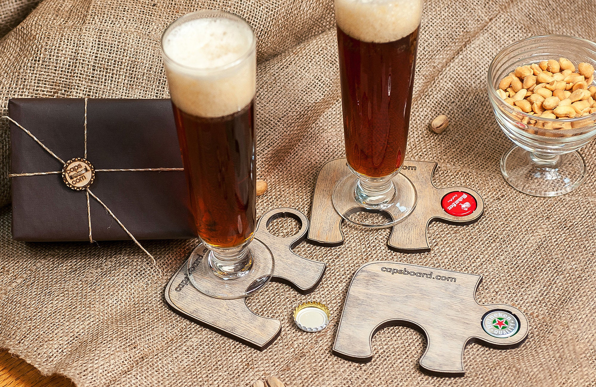 Personalized Wood Beer Coasters Beer Bucket Coasters Glass Etsy