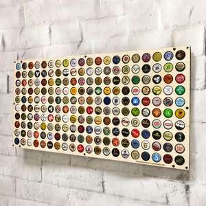 Wall Mounted Beer Cap Holder / Gifts For Men / Personalized Beer Gift / Beer Cap Display / Birthday Gift for Him /Pub or Bar Decor