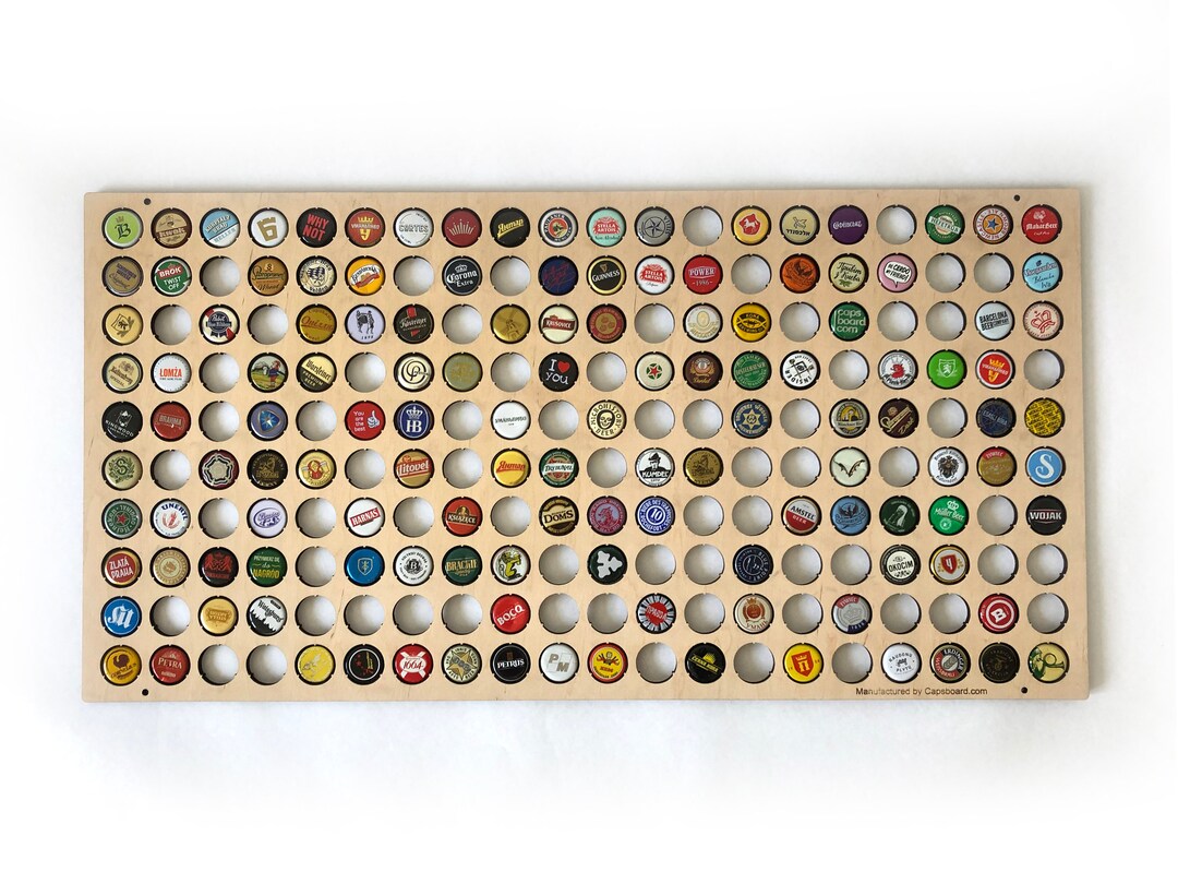 Bottle Caps Wall Holder / Personalized Beer Cap Holder / Valentine's