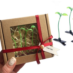 Sets of Sprouts Hair Clip / Gift For Girlfriends Funny Clips / Plant Hair Pins Gifts for Her 3 pcs