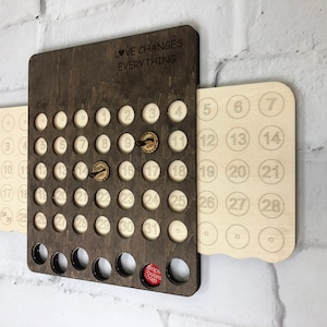 Personalized Wooden Perpetual Wall Calendar: Eco-Friendly Home Decor