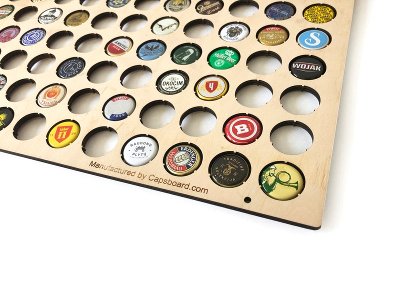 Bottle Caps Wall Holder / Personalized Beer Cap Holder / Etsy
