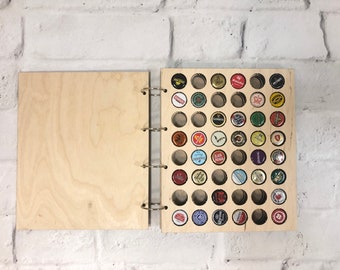 Original Gifts Beer Caps Holder / Personalized Collectible Album for Beer Caps / Bottle Caps Holder 192