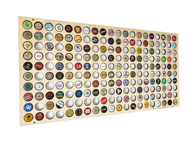 Bottle Caps Wall Holder / Personalized Beer Cap Holder / Etsy