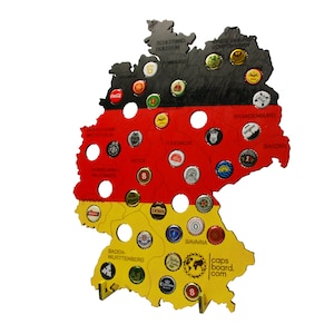 Deutschland Farbkarte Deutschland / Originelle Geschenke / Farbige Landkarte / Wand Kunst / Cap Display / Bar Dekor