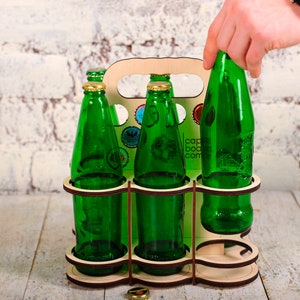 Original Gifts For Men / Beer Bottle Holder 6 / Beer Caddy 6/ Beer Gifts / Beer Tote For Husband / For Him