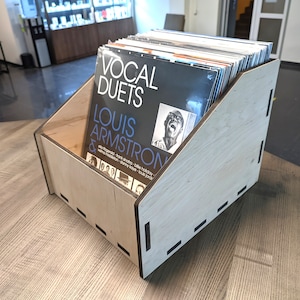 Wooden Vinyl Record Storage Box: Retro Music Lover Gift