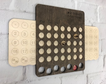 Wooden Office Wall Decor | Large Personalized Perpetual Calendar | Corporate Gift | Custom Company Logo | Employee Birthday Board