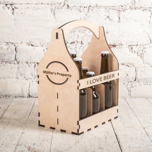 Personalized Gifts For Him / Beer Caddy / Beer Lover Gift / Beer Tray / Beer Carrier Fathers Gifts
