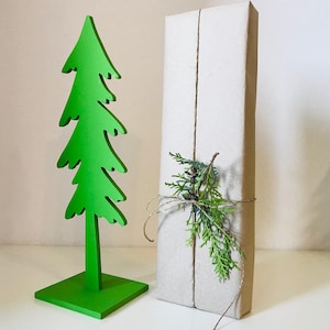 Green Wooden Christmas Tree: Corporate Holiday Decor
