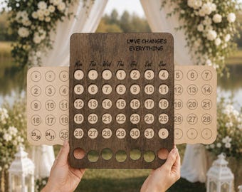 Wedding Gift for Couple | Love Changes Everything Wooden Calendar | Personalized Anniversary Gift | Custom Family Wall Decor