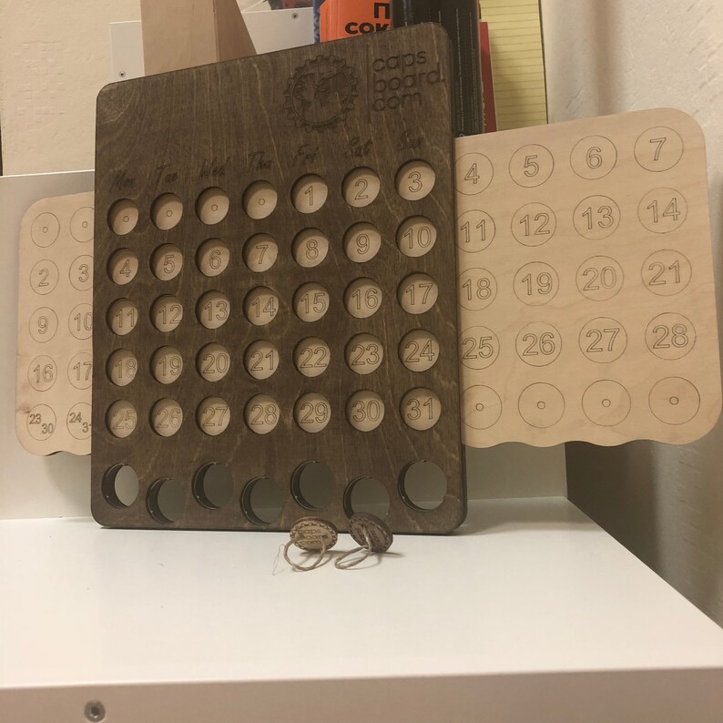 Calendrier perpétuel en bois / Calendrier mural 2021 / Décor | Etsy