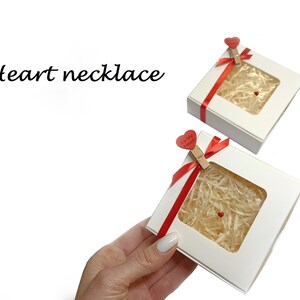 Collana con cuore regalo personalizzato / Ciondolo a cuore / Piccolo cuore 5 x 5 mm / Decorazione carina per la festa della mamma