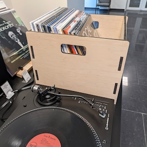 Gift for Music Lovers / Eco Record Box / Large Storage Box / Record Storage Box / Retro Vinyl Record Box /  Music Storage