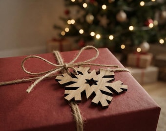 Personalized Corporate Christmas Gifts, Custom Logo Wooden Snowflake Ornaments, Branded Christmas Gifts for Clients, Employees & Teams
