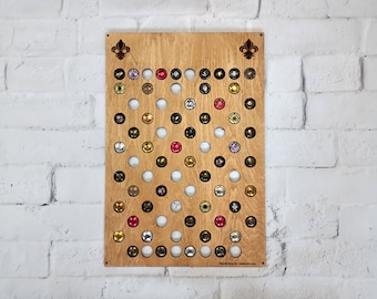 Champagne Caps Display 73 holes / Family Gifts / Champagne Cork Holder / Wall Art Original Gift / Personalized Eco Presents